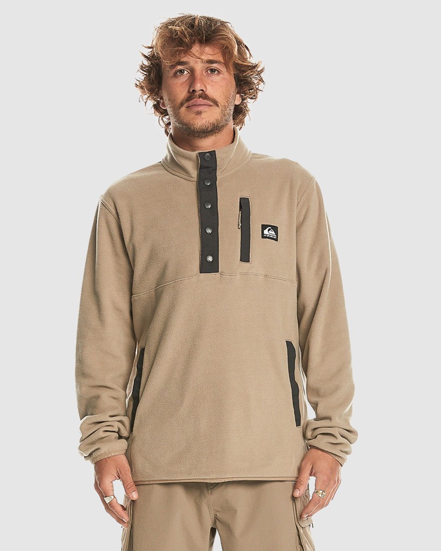 Men QUIKSILVER Jumpers & Hoodies | Mens No Destination Half Zip Hoodie