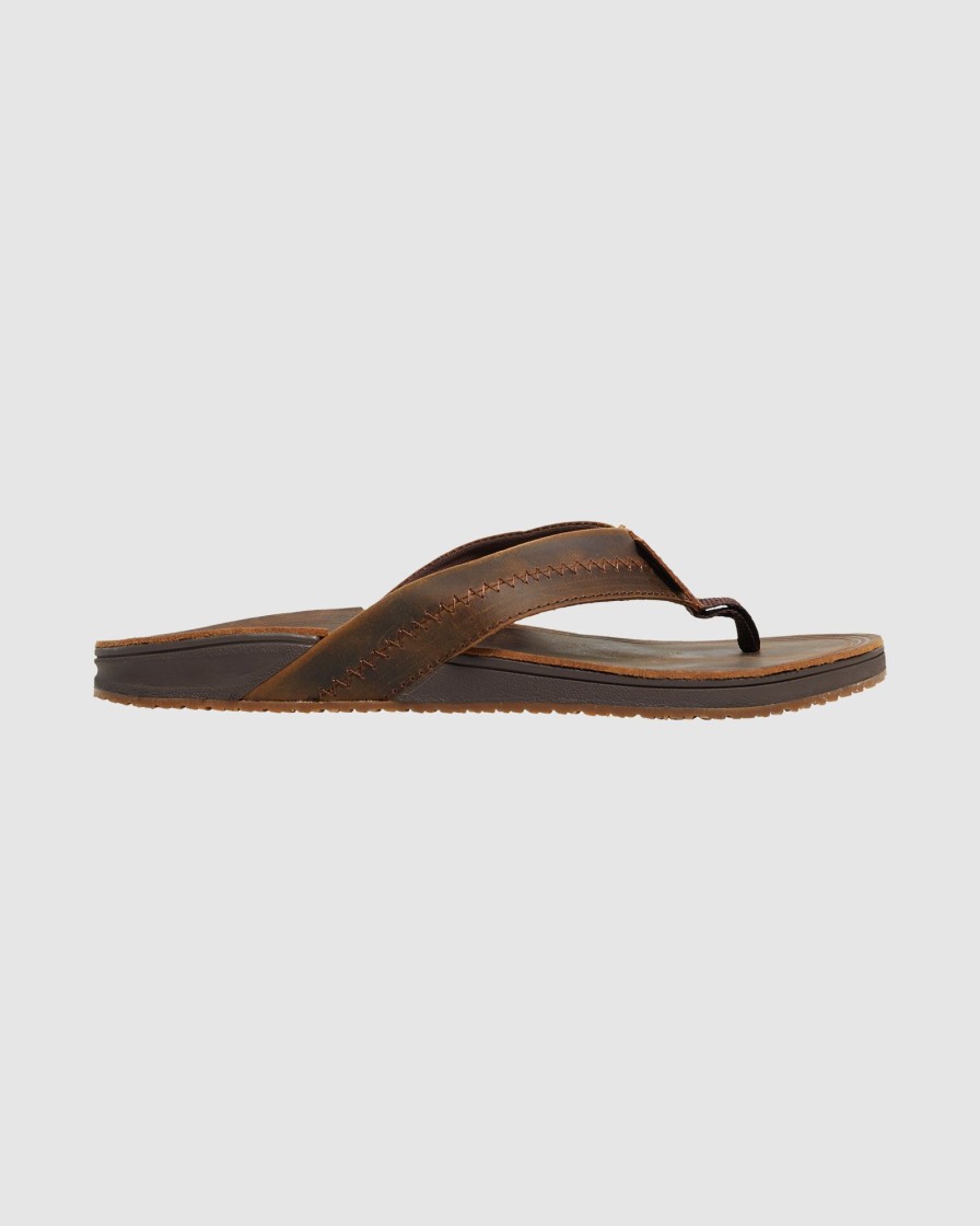 Men BILLABONG Thongs | Brunswick Leather Thongs