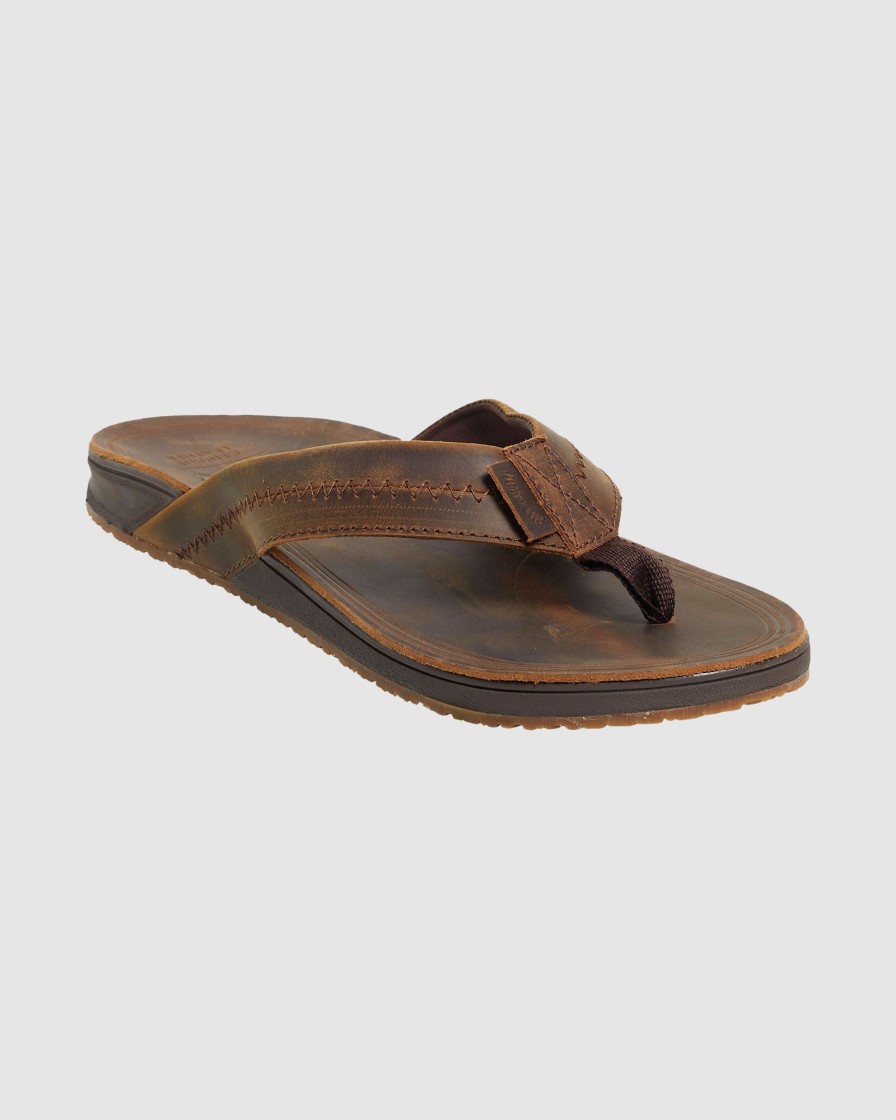 Men BILLABONG Thongs | Brunswick Leather Thongs