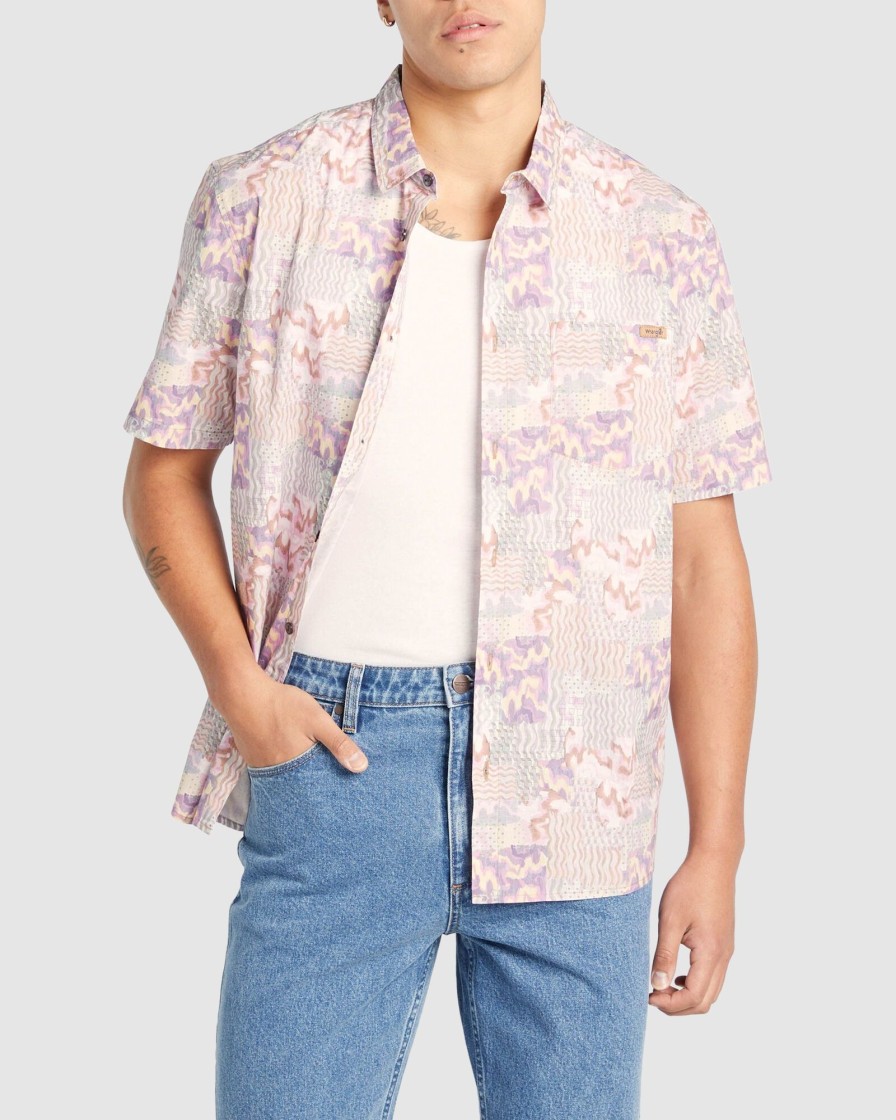 Men WRANGLER Shirts | Garageland Shirt Oasis Fade