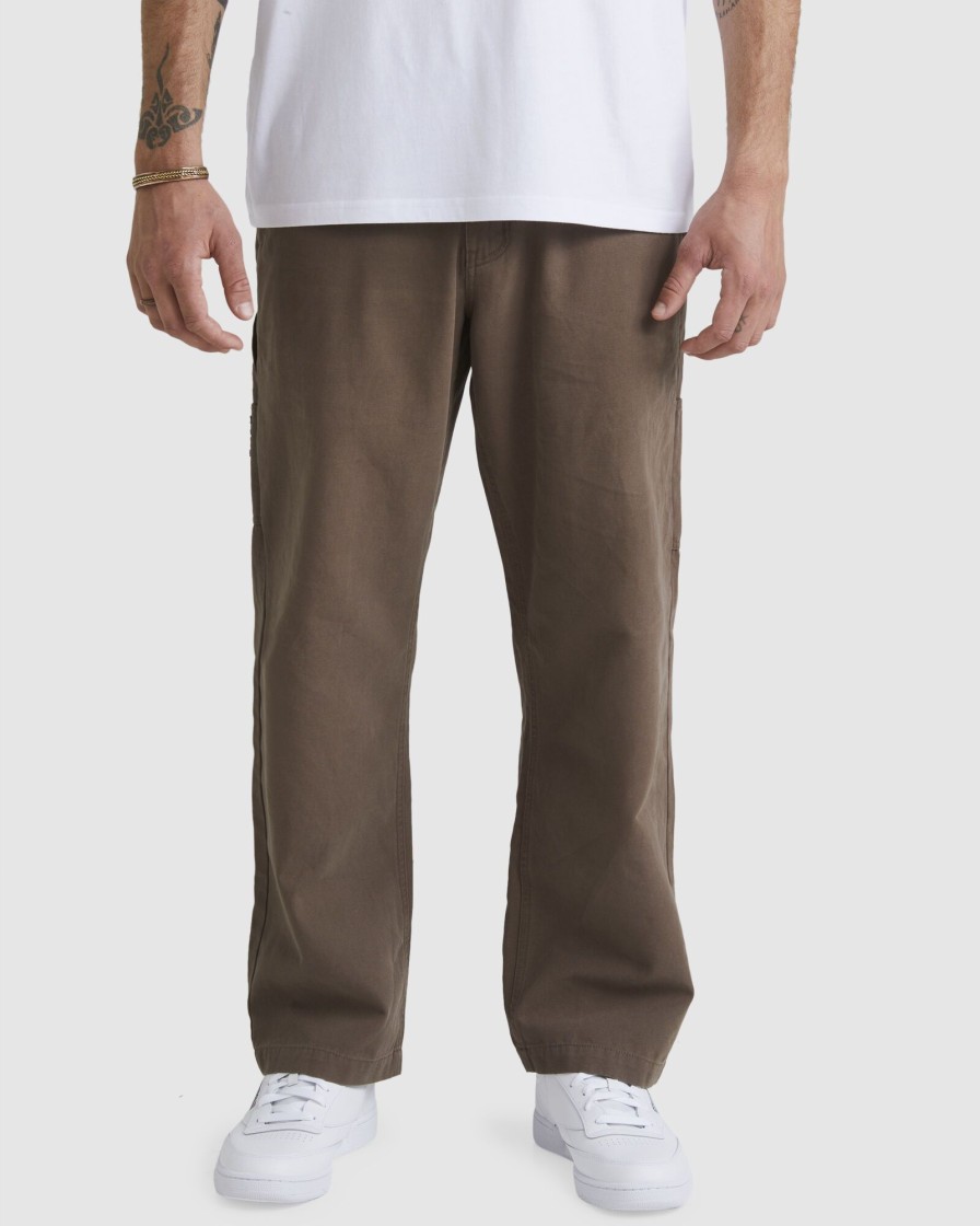 Men QUIKSILVER Pants | Mens Saturn Canvas Workwear Pants