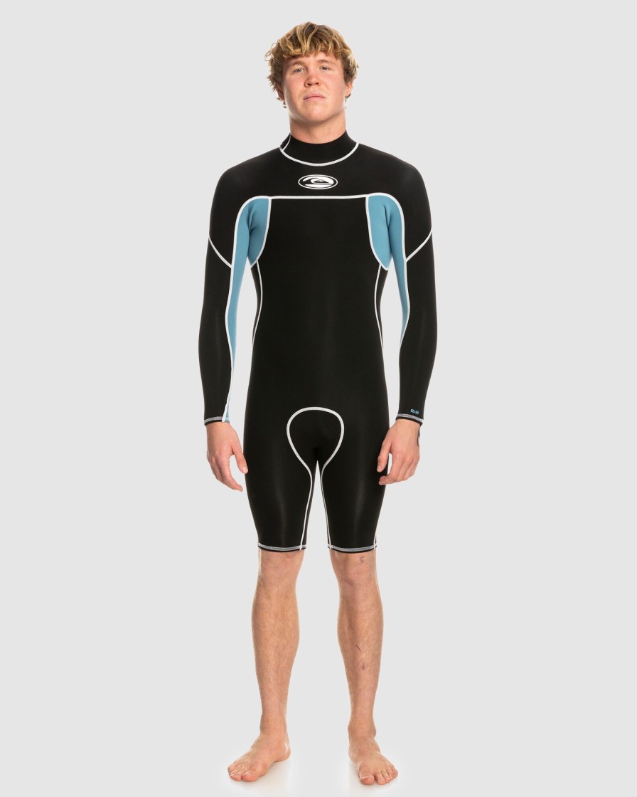 Men QUIKSILVER Wetsuits | Mens 2/2Mm Saturn Capsule Saturn Back-Zip Springsuit