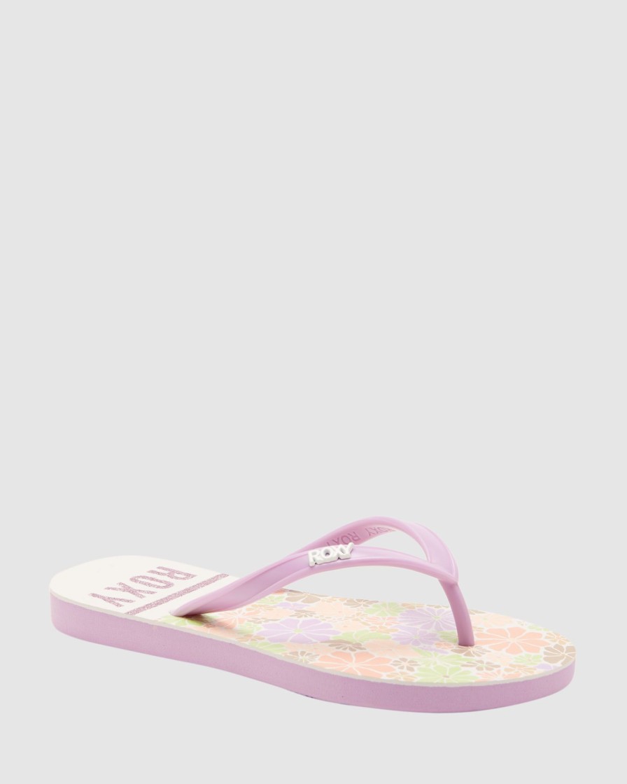 Youth ROXY Footwear | Girls Viva Stamp Sandals