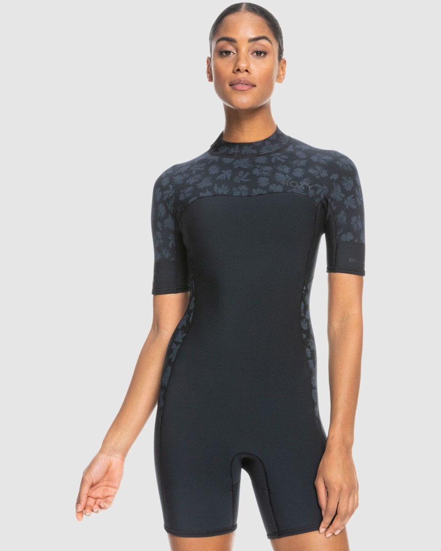 Women ROXY Wetsuits | Womens 2Mm Swell Series Short Sleeve Springsuit