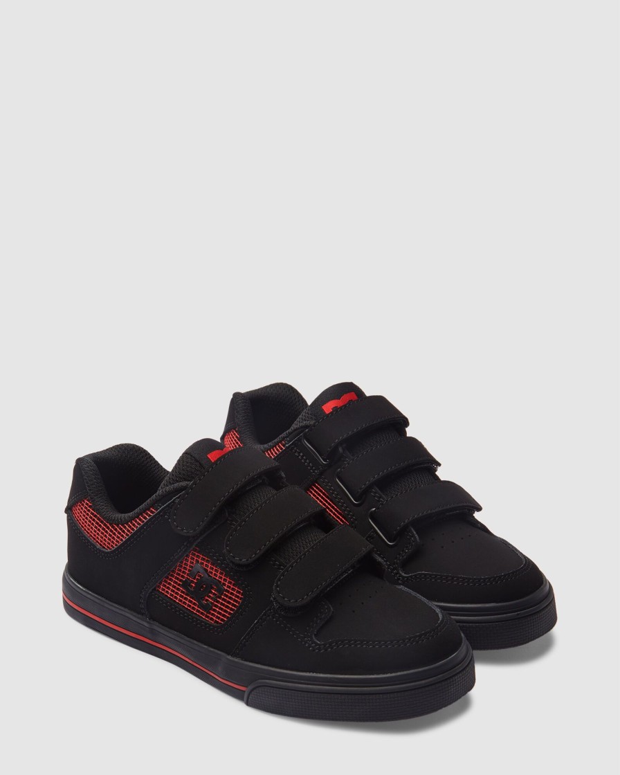 Youth DC SHOES Footwear | Kids' Pure Elastic Lace Shoes