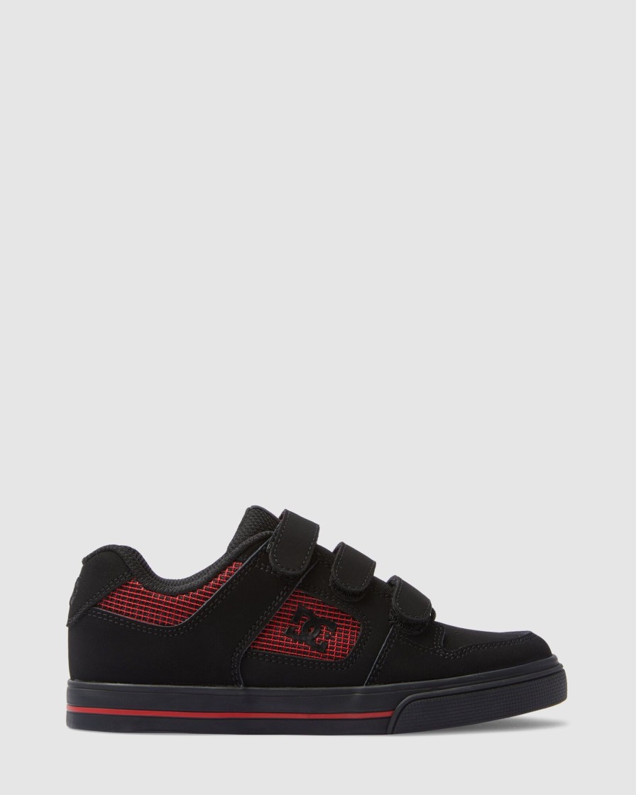 Youth DC SHOES Footwear | Kids' Pure Elastic Lace Shoes