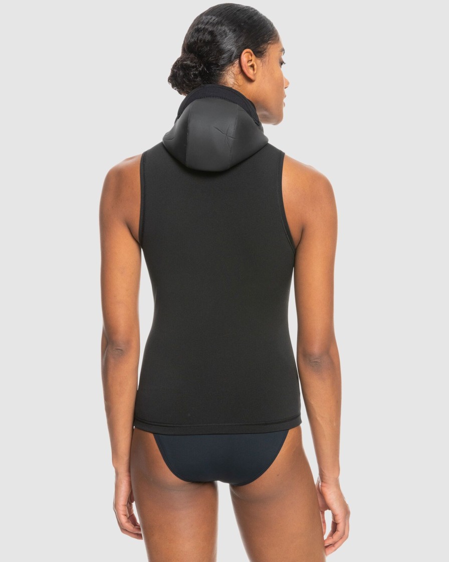 Women ROXY Wetsuits | Womens 2Mm Swell Series Hooded Wetsuit Vest