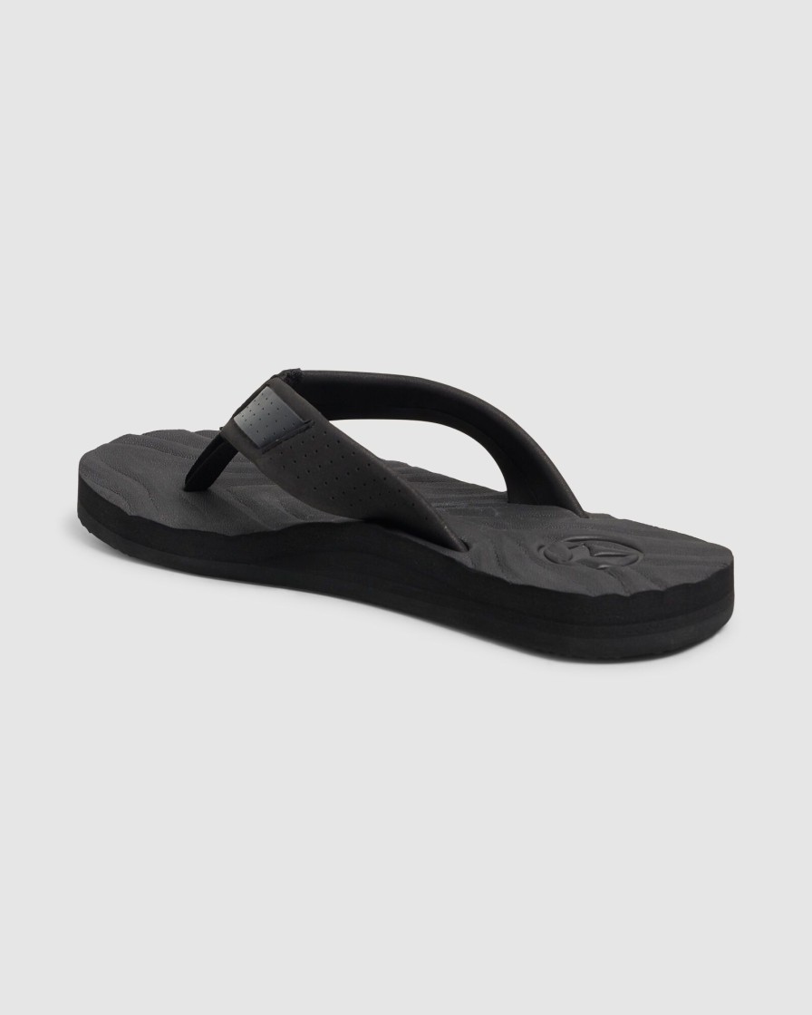 Men KUSTOM Thongs | Wave Drainer Black