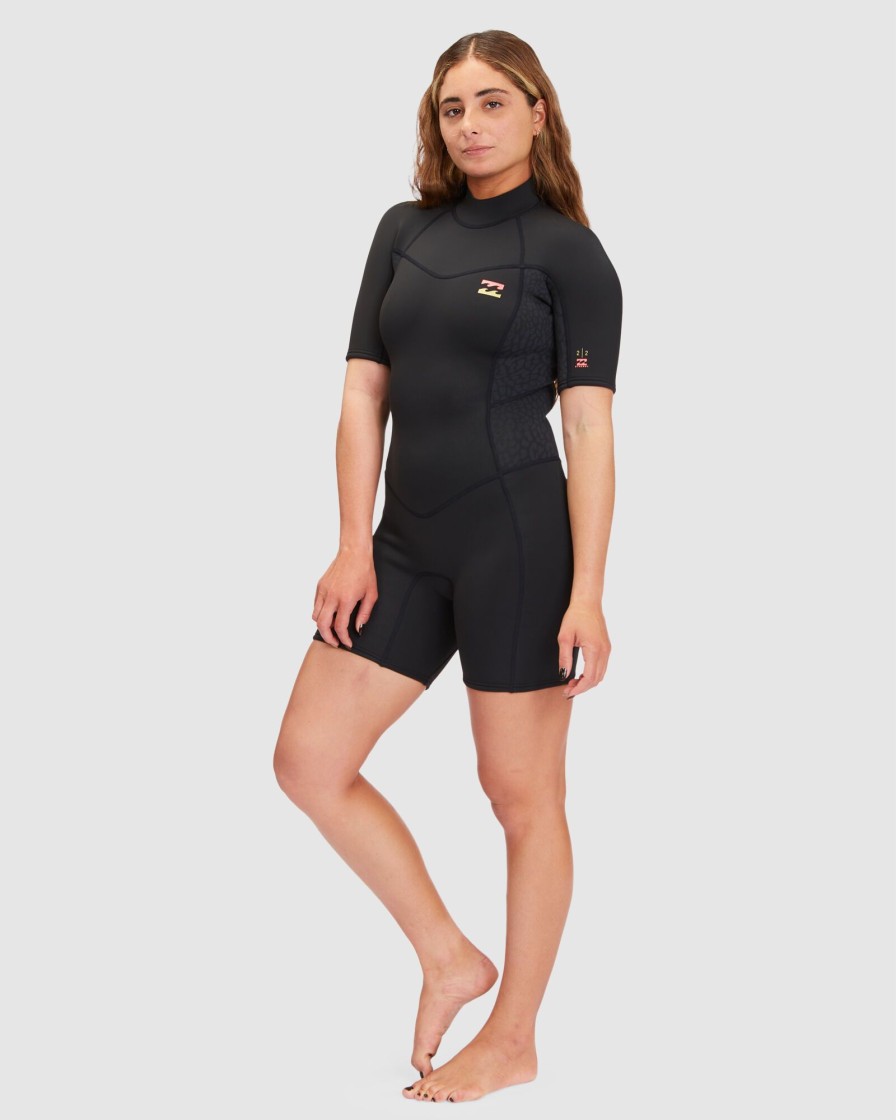 Women BILLABONG Wetsuits | 2/2 Synergy Back Zip Short Sleeve Springsuit