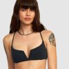 Women RVCA Bikini Tops | Palm Grooves V Wire Crossback