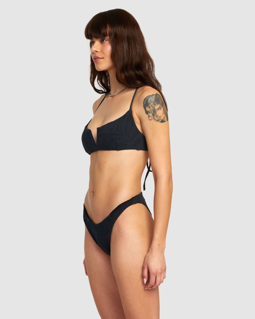 Women RVCA Bikini Tops | Palm Grooves V Wire Crossback