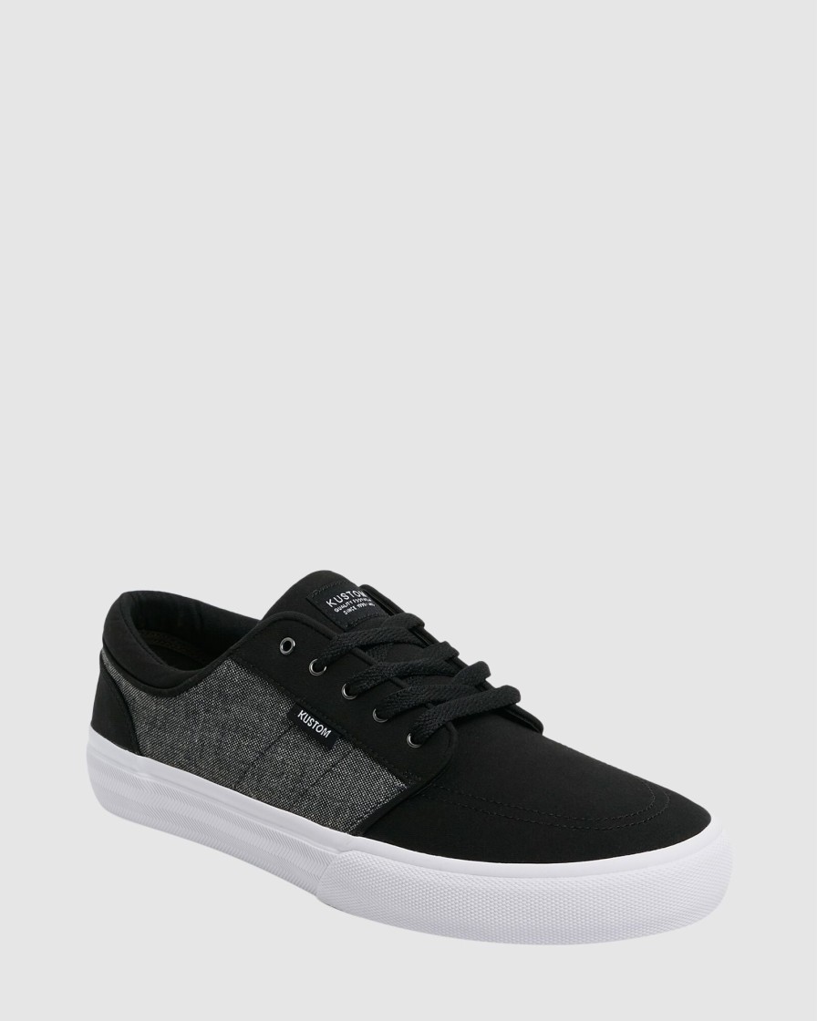 Men KUSTOM Casual | Remark Wide Black Char