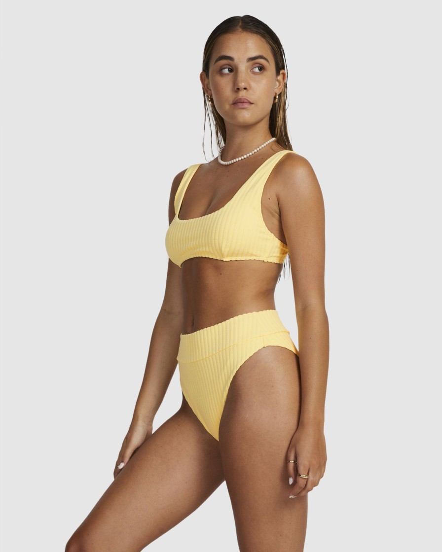 Women RVCA Bikini Tops | Tezzy Rib Scooped Bralette Bikini Top