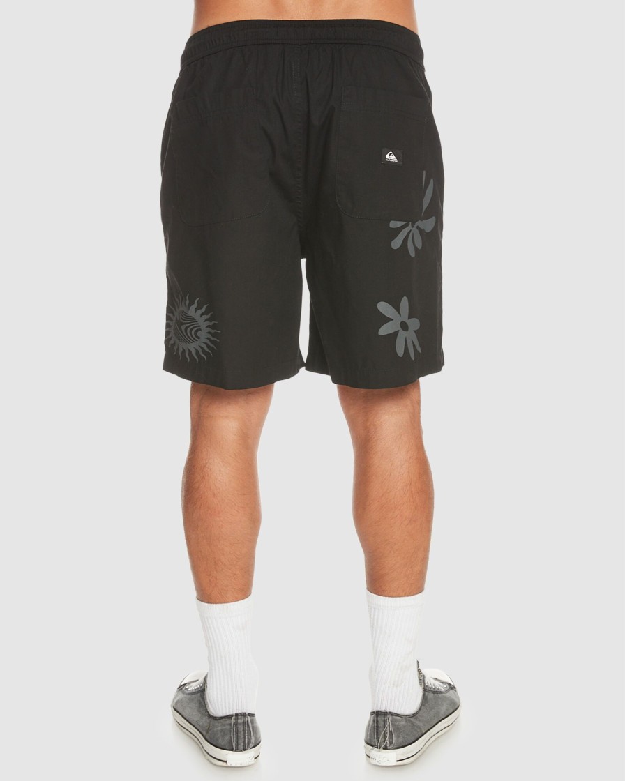 Men QUIKSILVER Shorts | Mens Taxer Print Elasticated Shorts