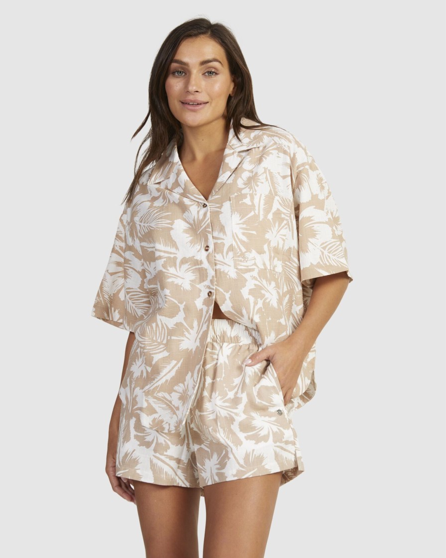 Women ROXY Tops | Womens Bisous Oversized Shirt