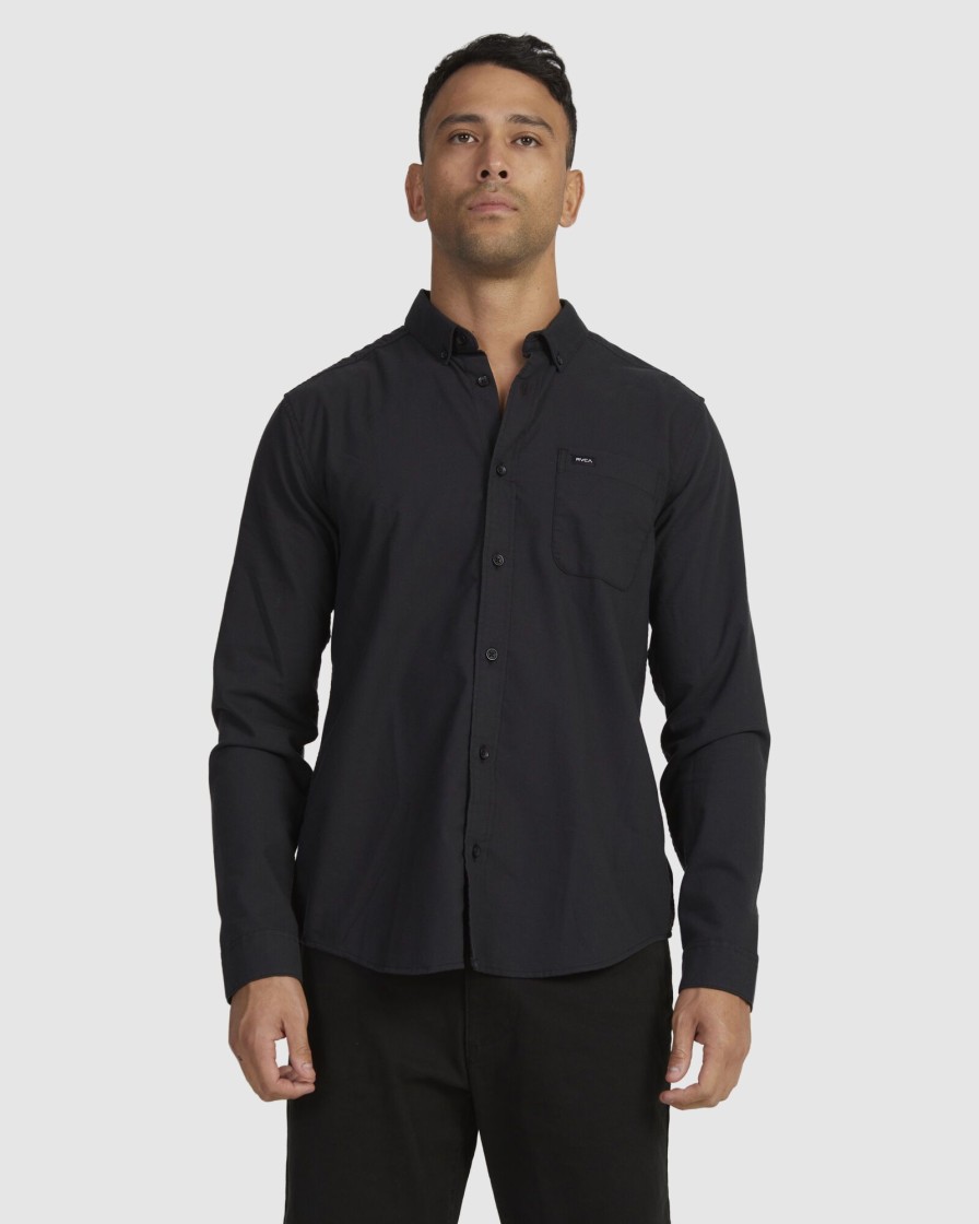 Men RVCA Shirts | That'Ll Do Stretch Long Sleeve Shirt