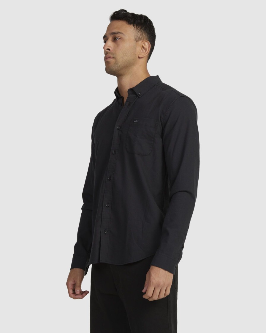 Men RVCA Shirts | That'Ll Do Stretch Long Sleeve Shirt