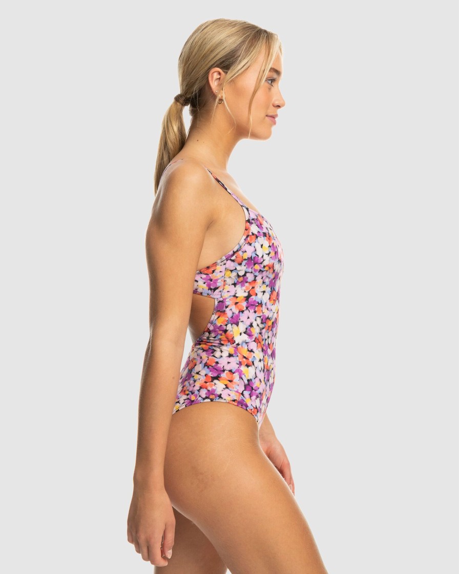 Women ROXY One Pieces | Womens Roxy Active Basic One-Piece Swimsuit