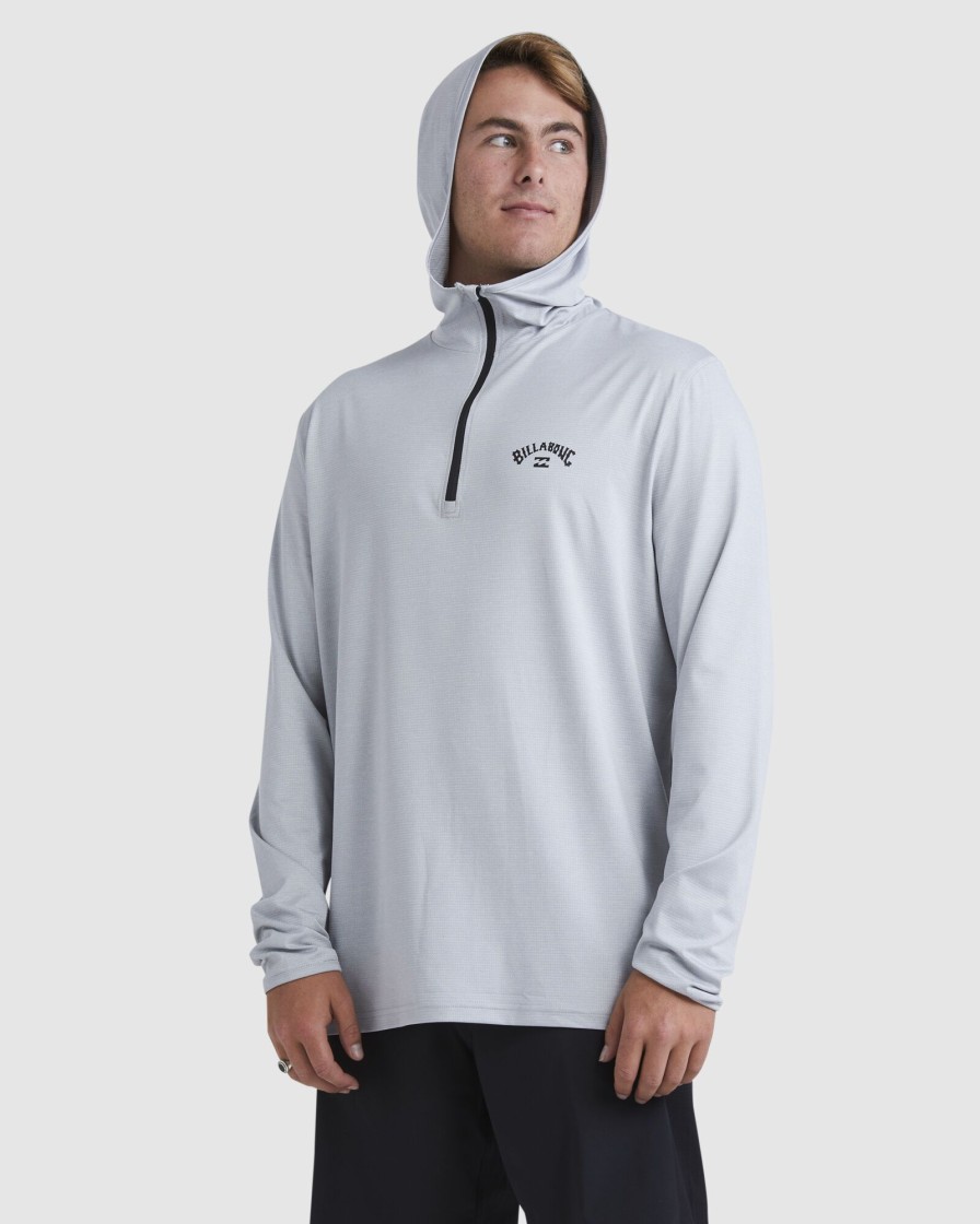 Men BILLABONG Rashvests | Shoreline 1/4 Zip Hooded Rash Vest