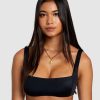 Women RVCA Bikini Tops | Solid Square Bralette Bikini Top