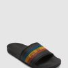 Men QUIKSILVER Slides | Mens Rivi Wordmark Slide Slider Sandals