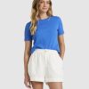 Women ROXY Tops | Womens Baseline Cropped T-Shirt