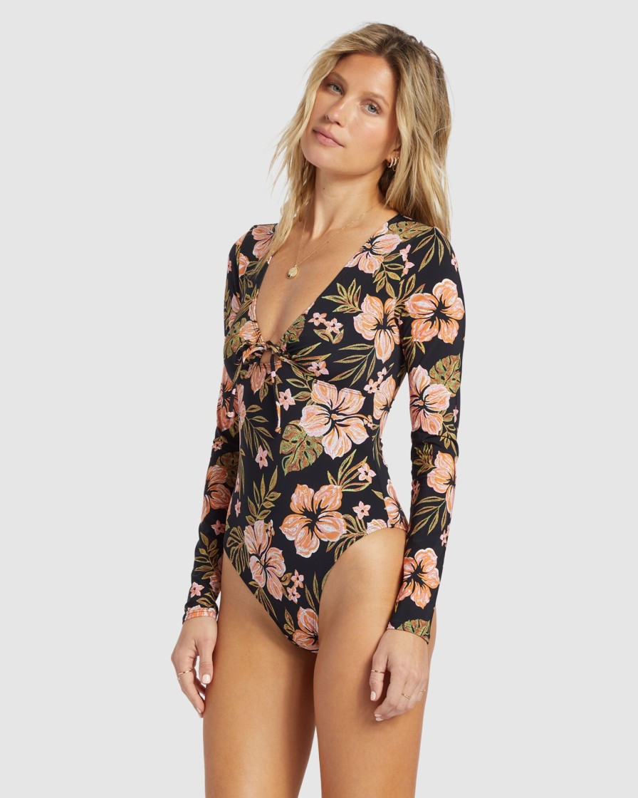 Women BILLABONG Rashvests | Hooked On Tropics Bodysuit