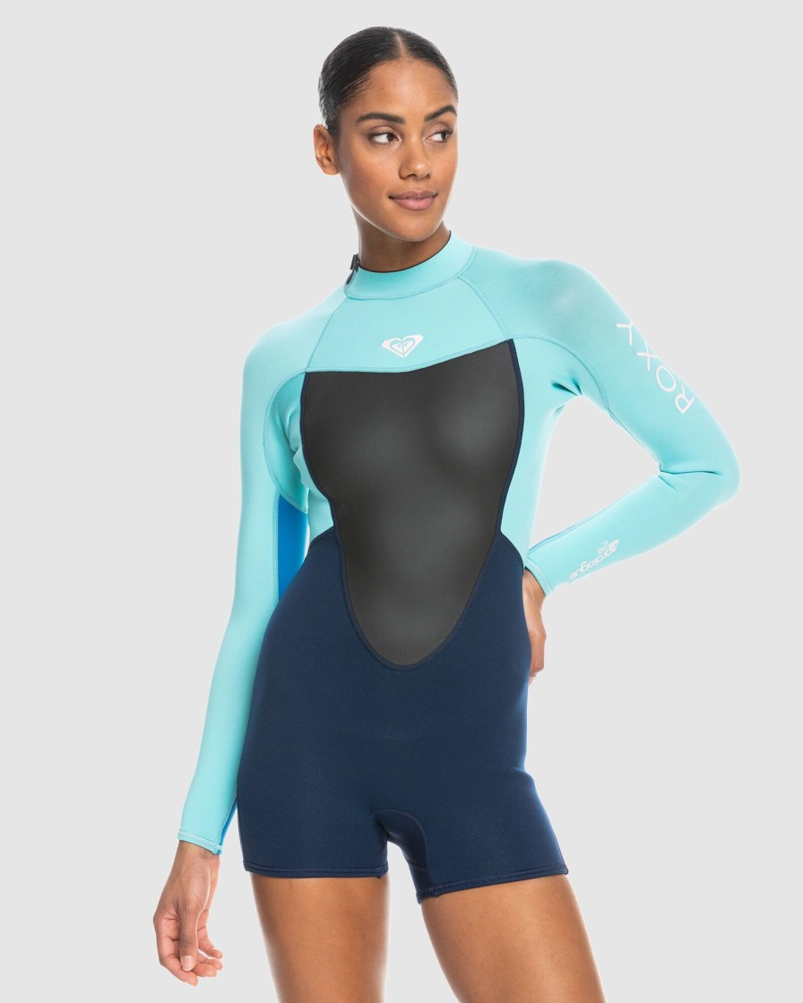 Women ROXY Wetsuits | Womens 2/2Mm Prologue Back Zip Long Sleeve Springsuit