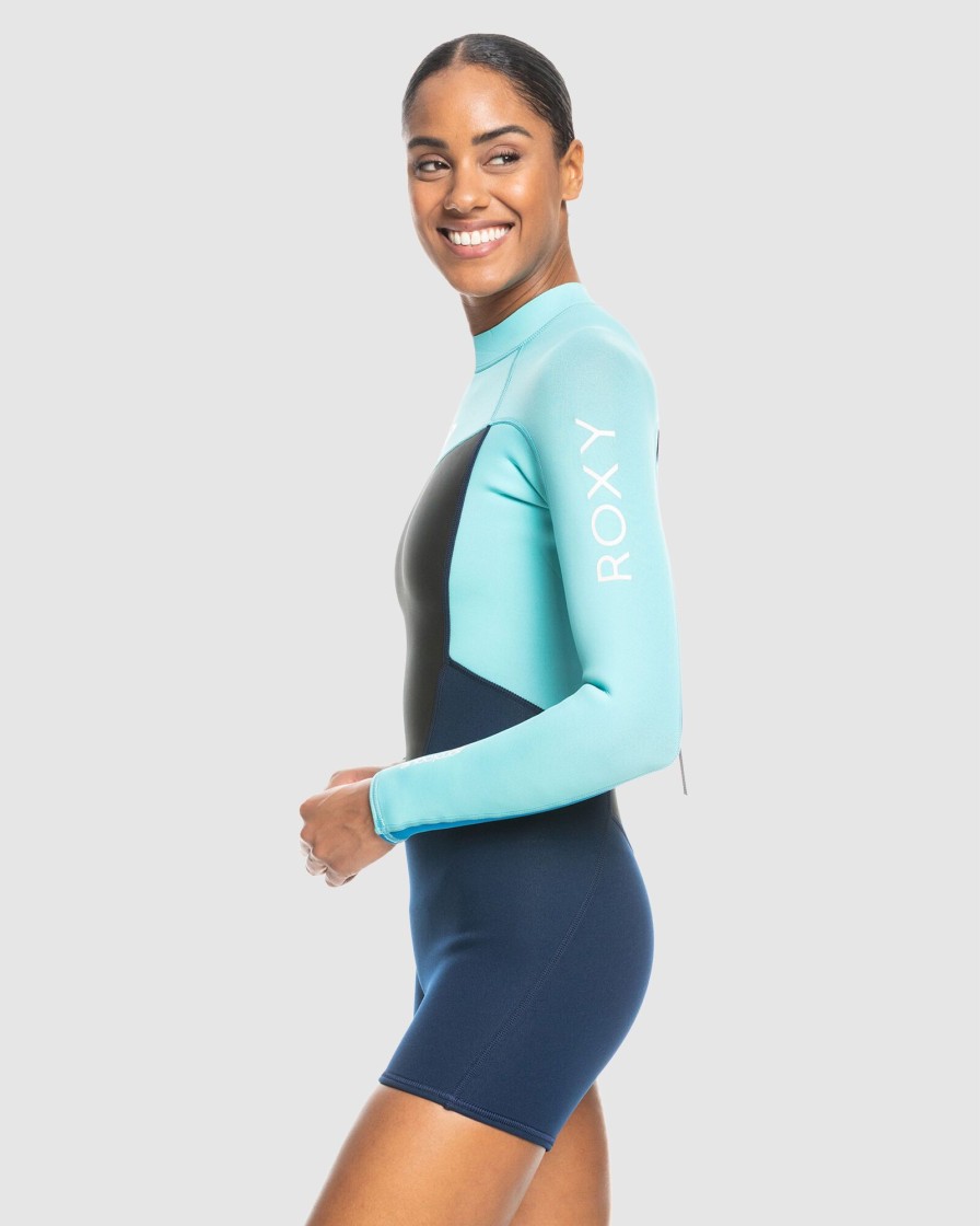 Women ROXY Wetsuits | Womens 2/2Mm Prologue Back Zip Long Sleeve Springsuit