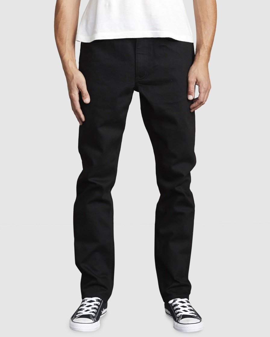 Men RVCA Jeans | Rvca Rockers Skinny Denim Jeans