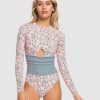 Women ROXY Rashvests | Womens Free Spirit Long Sleeve One-Piece Swimsuit