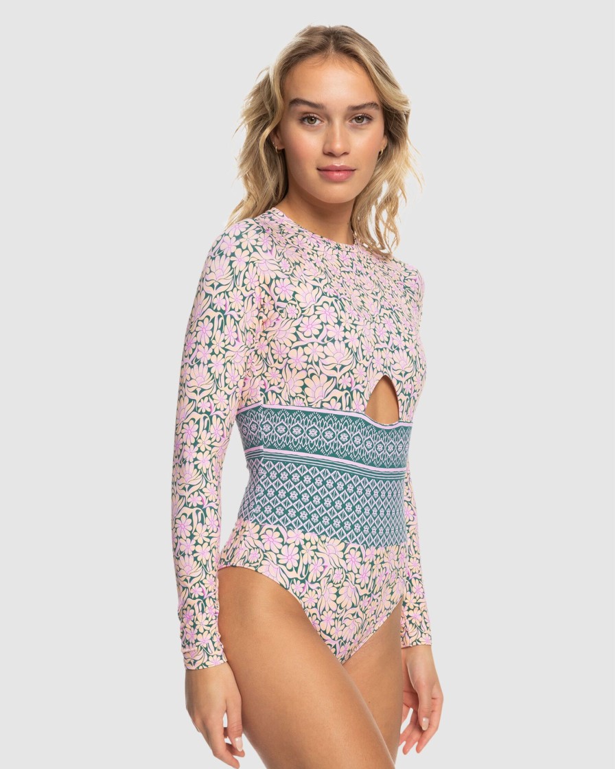 Women ROXY Rashvests | Womens Free Spirit Long Sleeve One-Piece Swimsuit