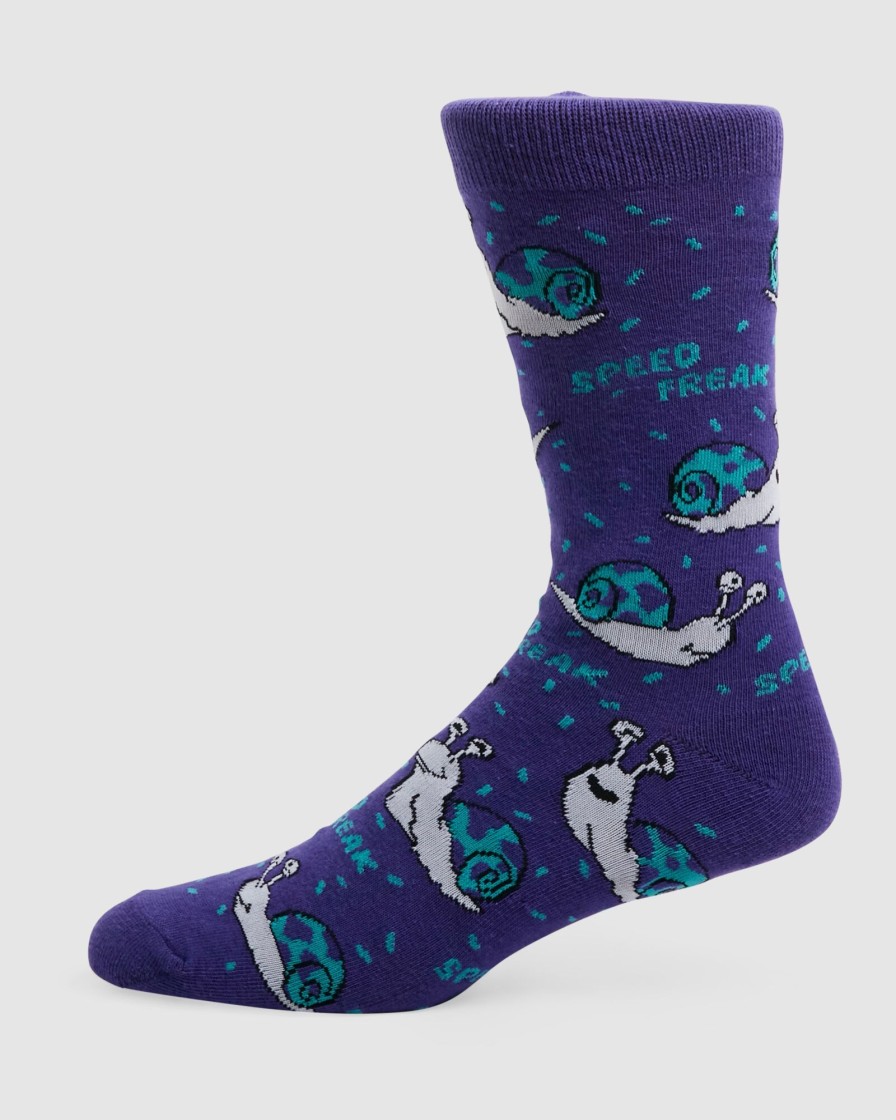 Men KUSTOM Socks & Underwear | Snails Purple Multi