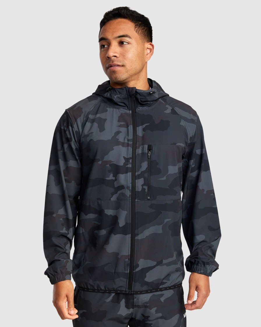 Men RVCA Jackets | Yogger Zip-Up Hooded Jacket Ii