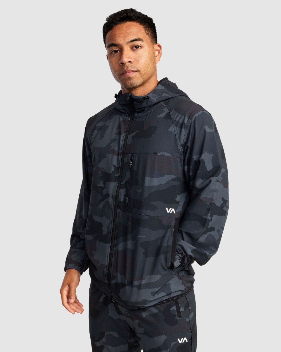 Men RVCA Jackets | Yogger Zip-Up Hooded Jacket Ii