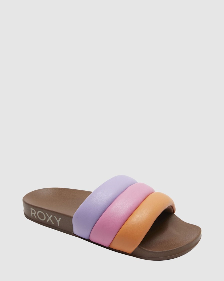 Women ROXY Slides | Womens Puff It Sandals