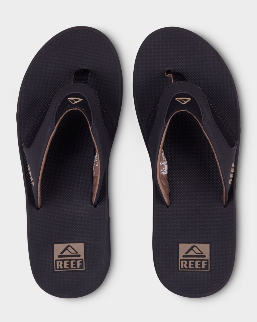 Men REEF Thongs | Fanning Thong - Black/Brown