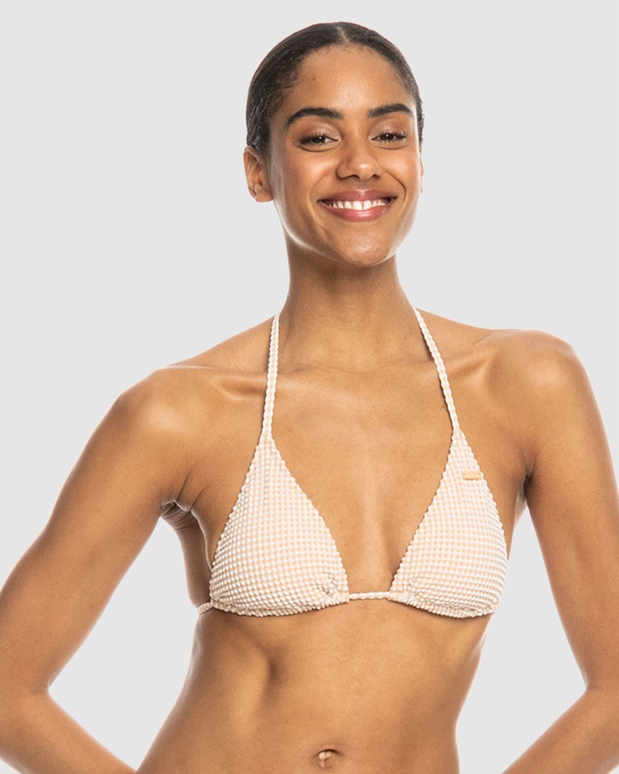 Women ROXY Bikini Tops | Gingham Tiki Tri