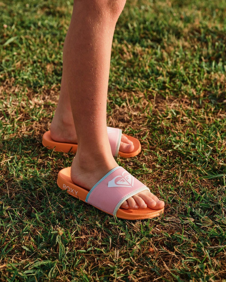 Youth ROXY Footwear | Girls Slippy Neo Neoprene Sliders