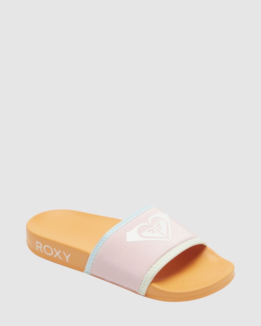 Youth ROXY Footwear | Girls Slippy Neo Neoprene Sliders