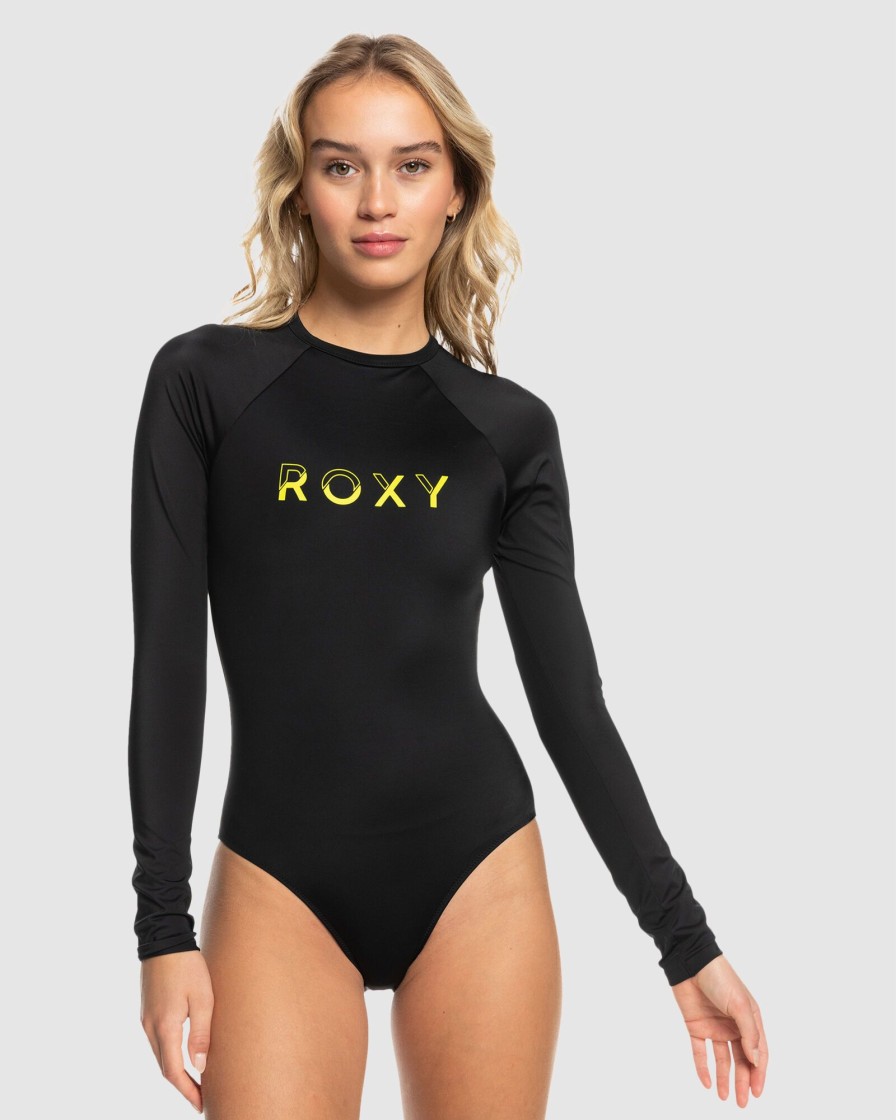 Women ROXY Rashvests | Womens Roxy Active Long Sleeve One-Piece Swimsuit