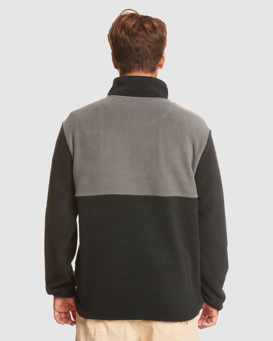 Men QUIKSILVER Jumpers & Hoodies | Mens Taped Off Half-Zip Fleece