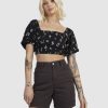 Women RVCA Tops | Sprinkle Smocked Top