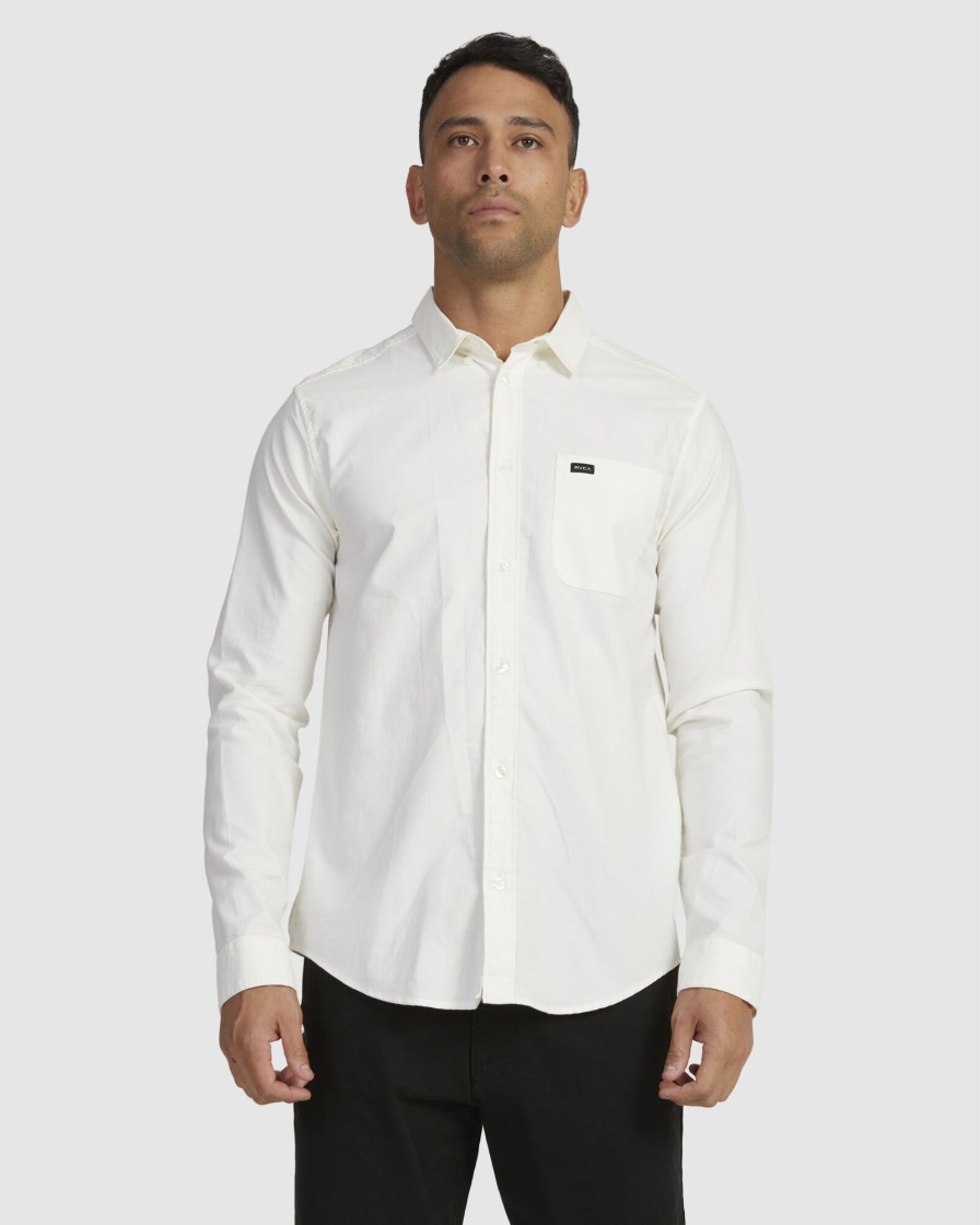 Men RVCA Shirts | That'Ll Do Stretch Long Sleeve Shirt