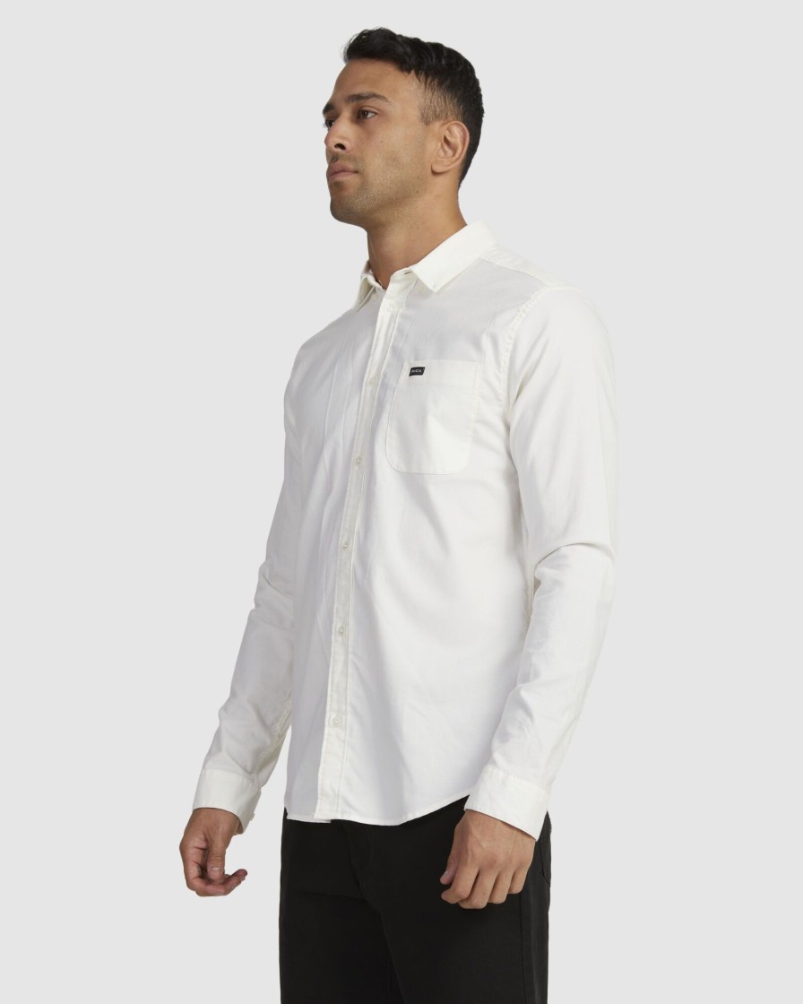 Men RVCA Shirts | That'Ll Do Stretch Long Sleeve Shirt