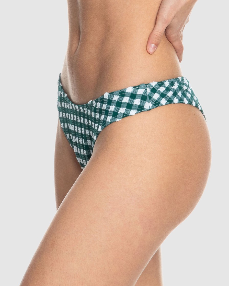 Women ROXY Bikini Bottoms | Womens The Plaid Pulse Cheeky Bikini Bottoms