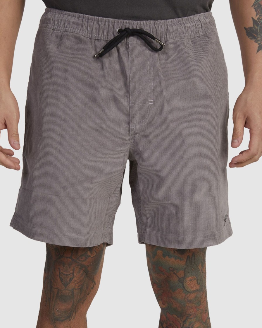 Men RVCA Shorts | Escape Cord Elastic Script Shorts