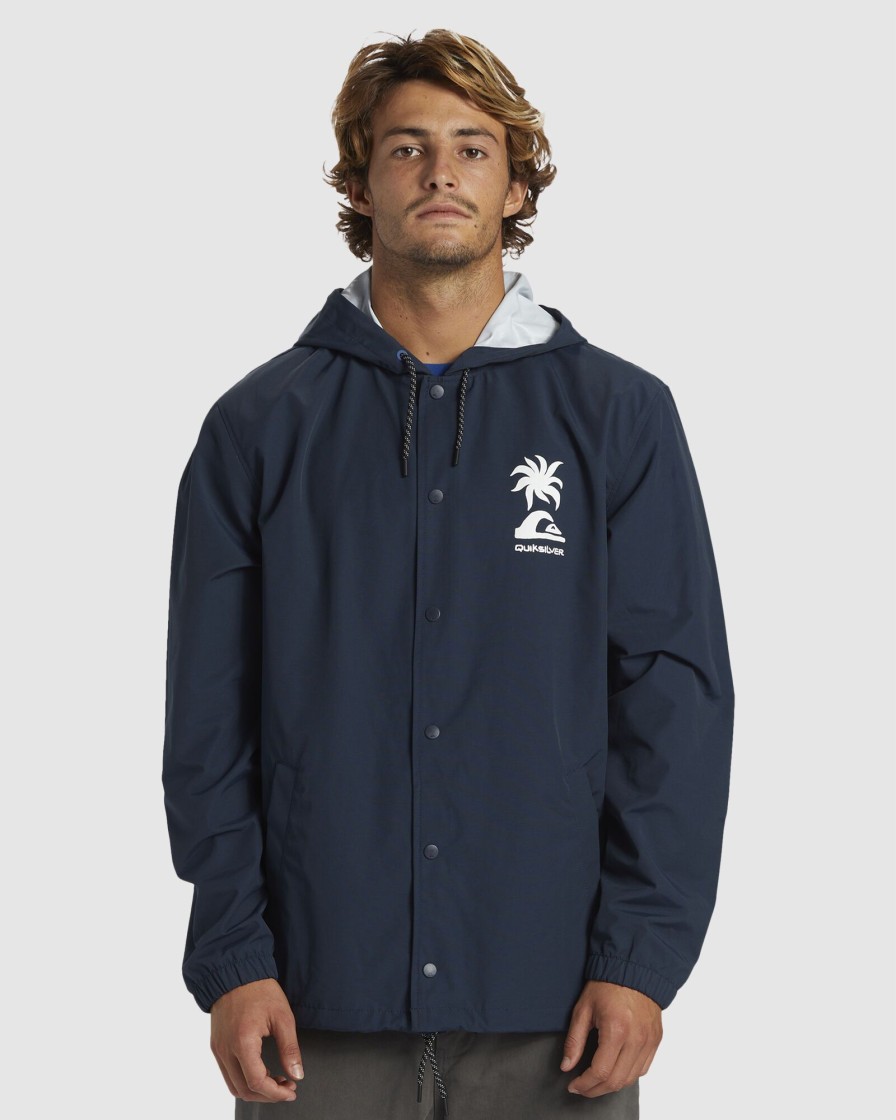 Men QUIKSILVER Jackets | Rain Cloud Hooded Coach