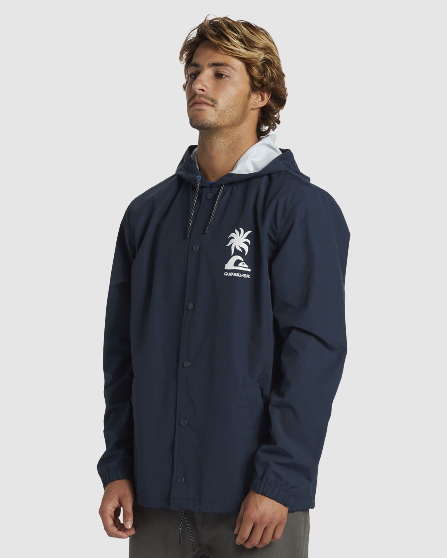 Men QUIKSILVER Jackets | Rain Cloud Hooded Coach