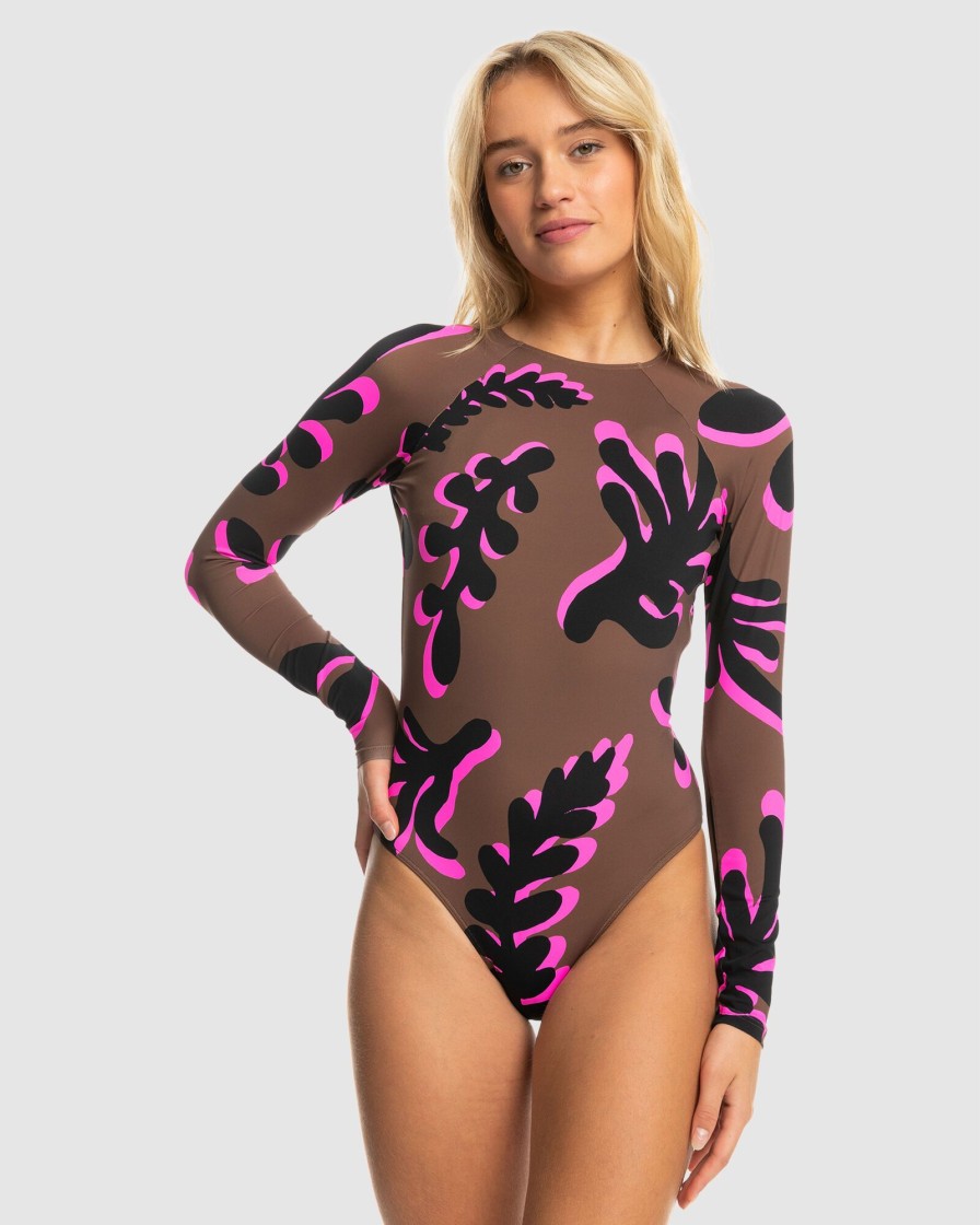 Women ROXY Rashvests | Womens Rowley X Roxy Long Sleeve One-Piece Swimsuit